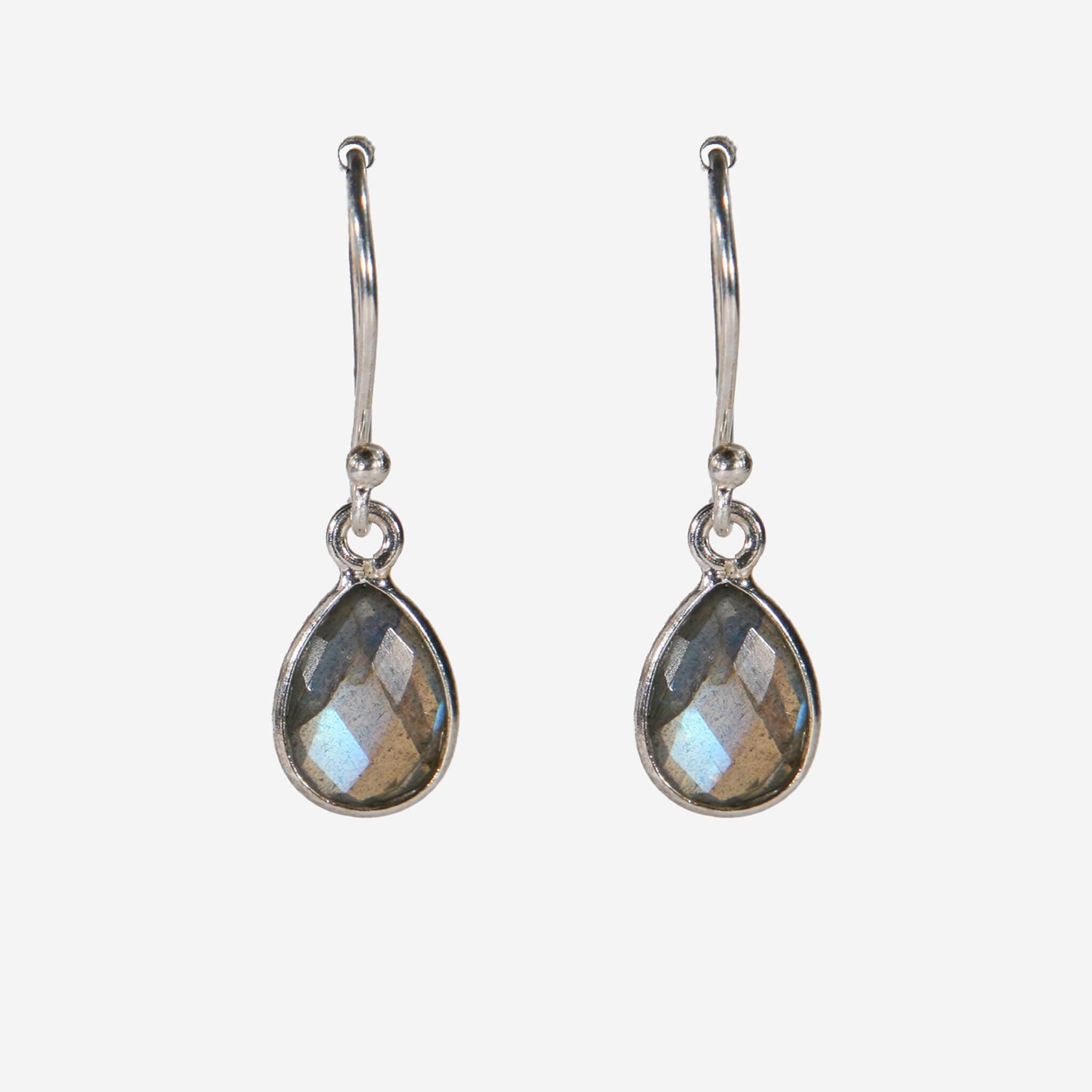 Ohrringe Labradorit (Silber)
