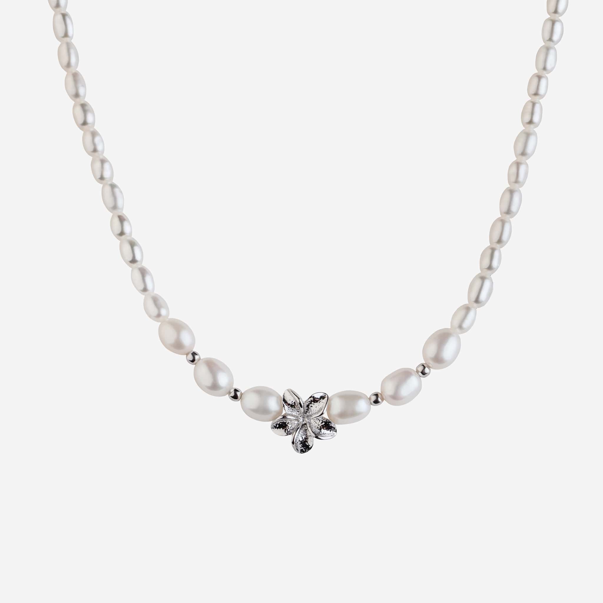 Perlen-Choker Hawaii Blüte