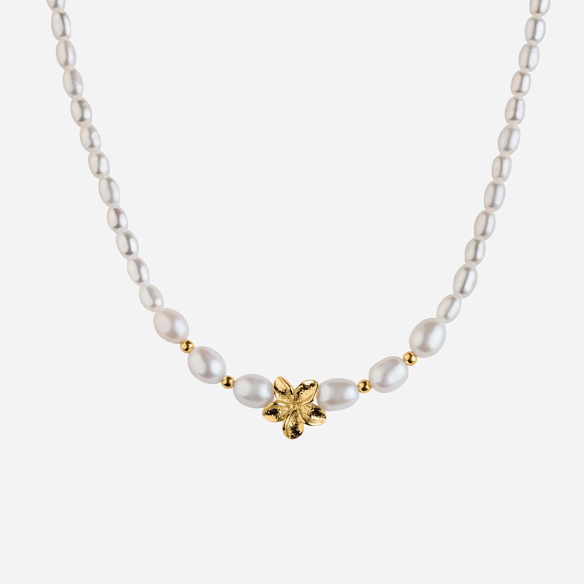 Perlen-Choker Hawaii Blüte